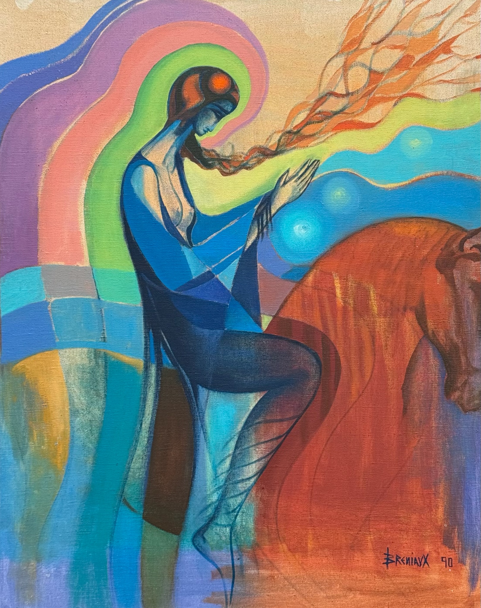 Amazone (1990) - huile sur toile - 100x73 cm