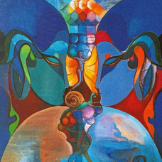 Le Graal (1991) - huile sur toile - 146x114 cm