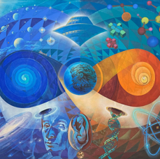 Le Centre de l'Univers (1992) - huile sur toile - 130x162 cm