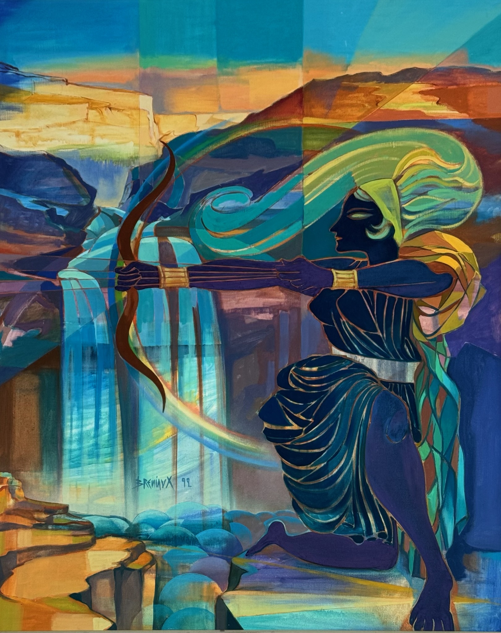 Diane en Franche-Comté (1991) - huile sur toile - 130x97 cm