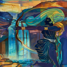 Diane en Franche-Comté (1991) - huile sur toile - 130x97 cm
