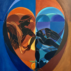Au Coeur de la Pomme (1993) - huile sur toile - 116x89 cm