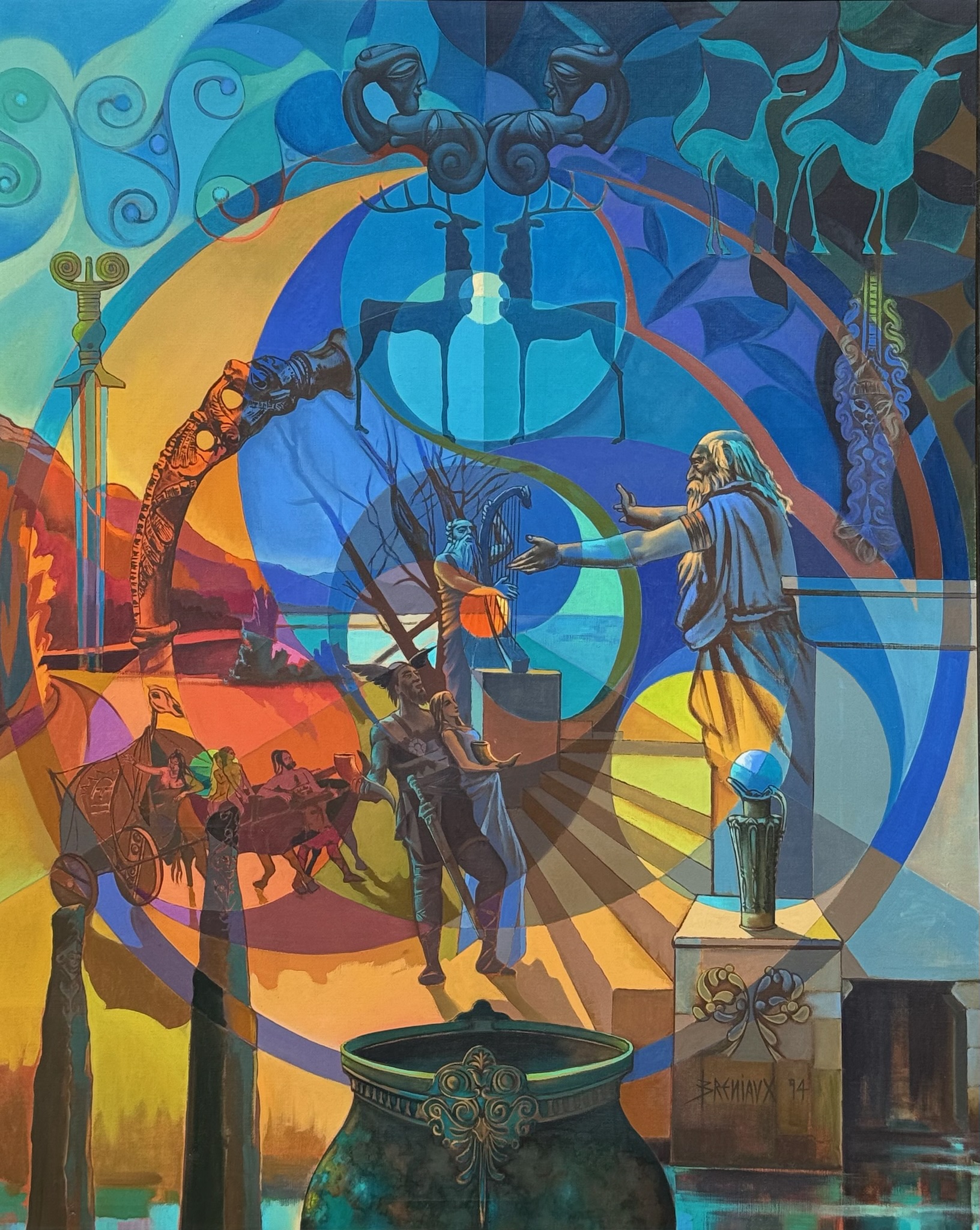 Voyage Celtique (1994) - huile sur toile - 130x160 cm