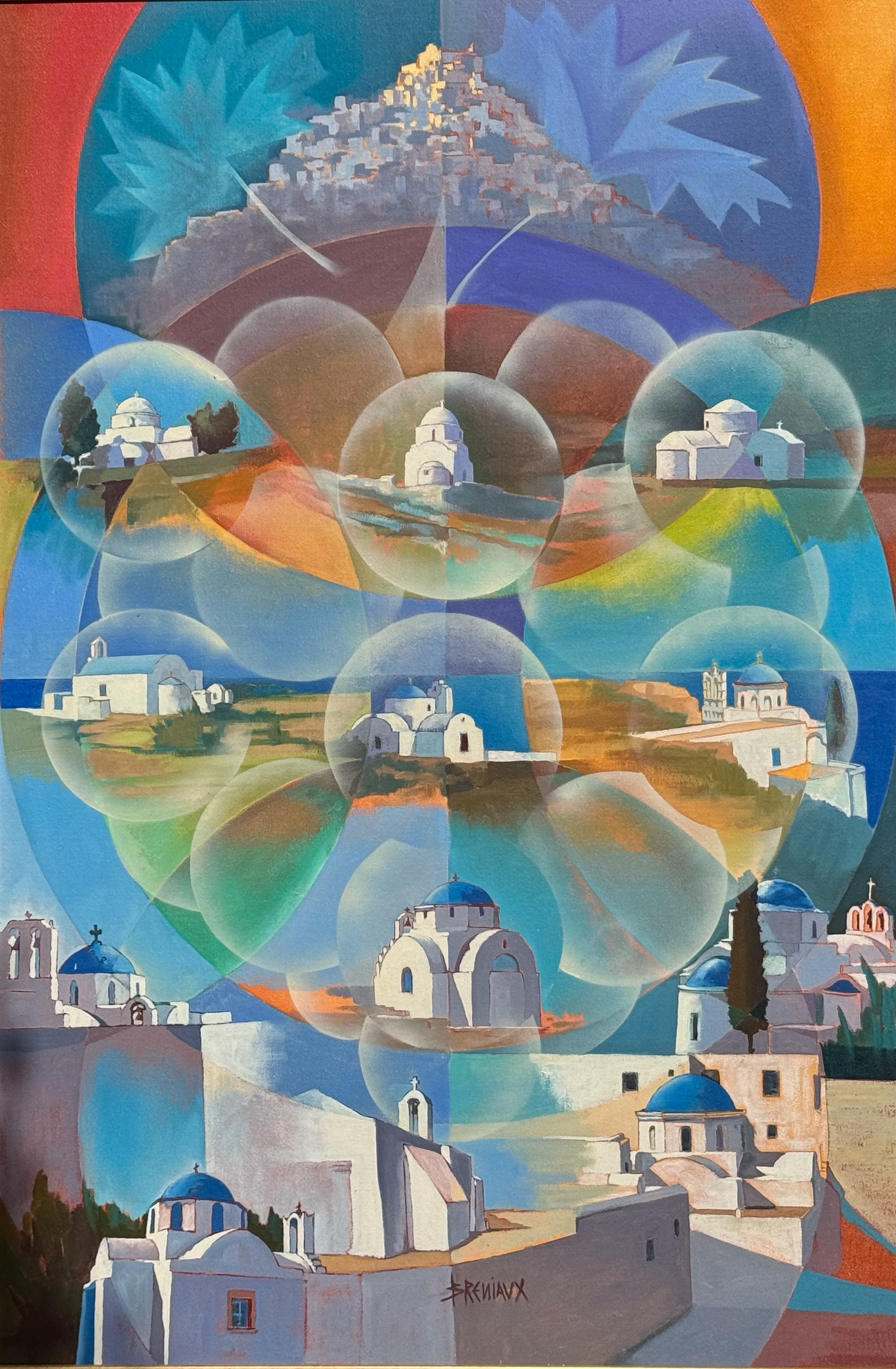 La Grèce et ses chapelles (2007) - huile sur toile - 98x148 cm