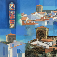 La lumière de Saint Sauveur (2010) - oxydo-toilée - 100x100 cm