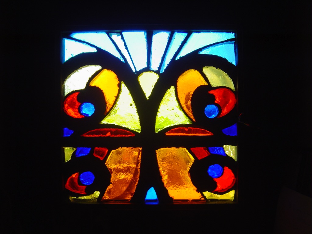 Le papillon - Dalle de verre